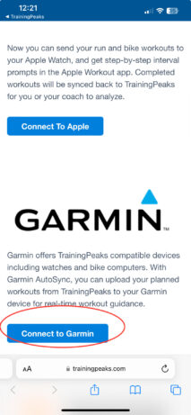 TrainingPeaks mobil – krok 14