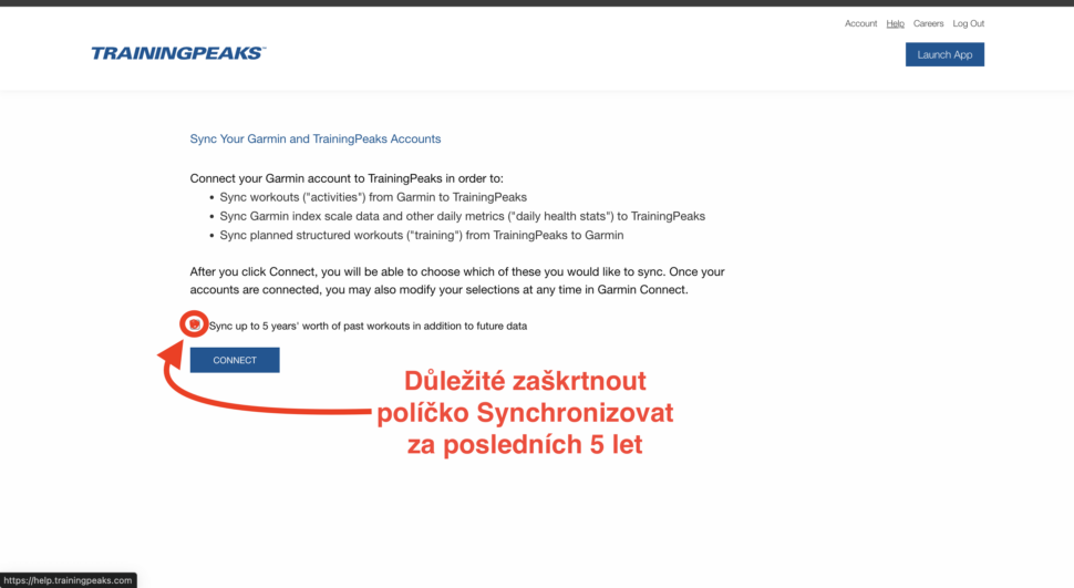 Přihlášení hodinek – krok 11