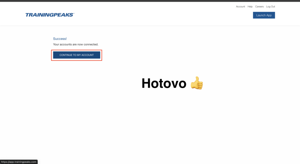 Přihlášení hodinek – krok 15